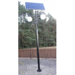 Lampa Solarna Parkowa ECO II 4m całość 5m LED  2x10 200Wp 100Ah